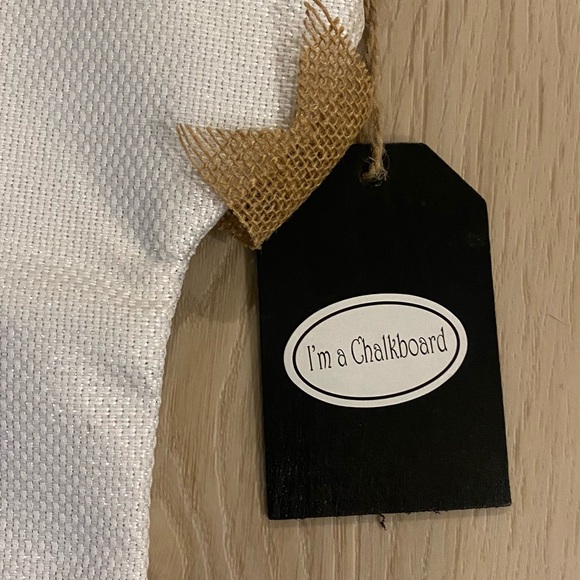 White Burlap Dog Bone Christmas Stocking “Lacey” Red Embroidered NWOT - Picture 6 of 8